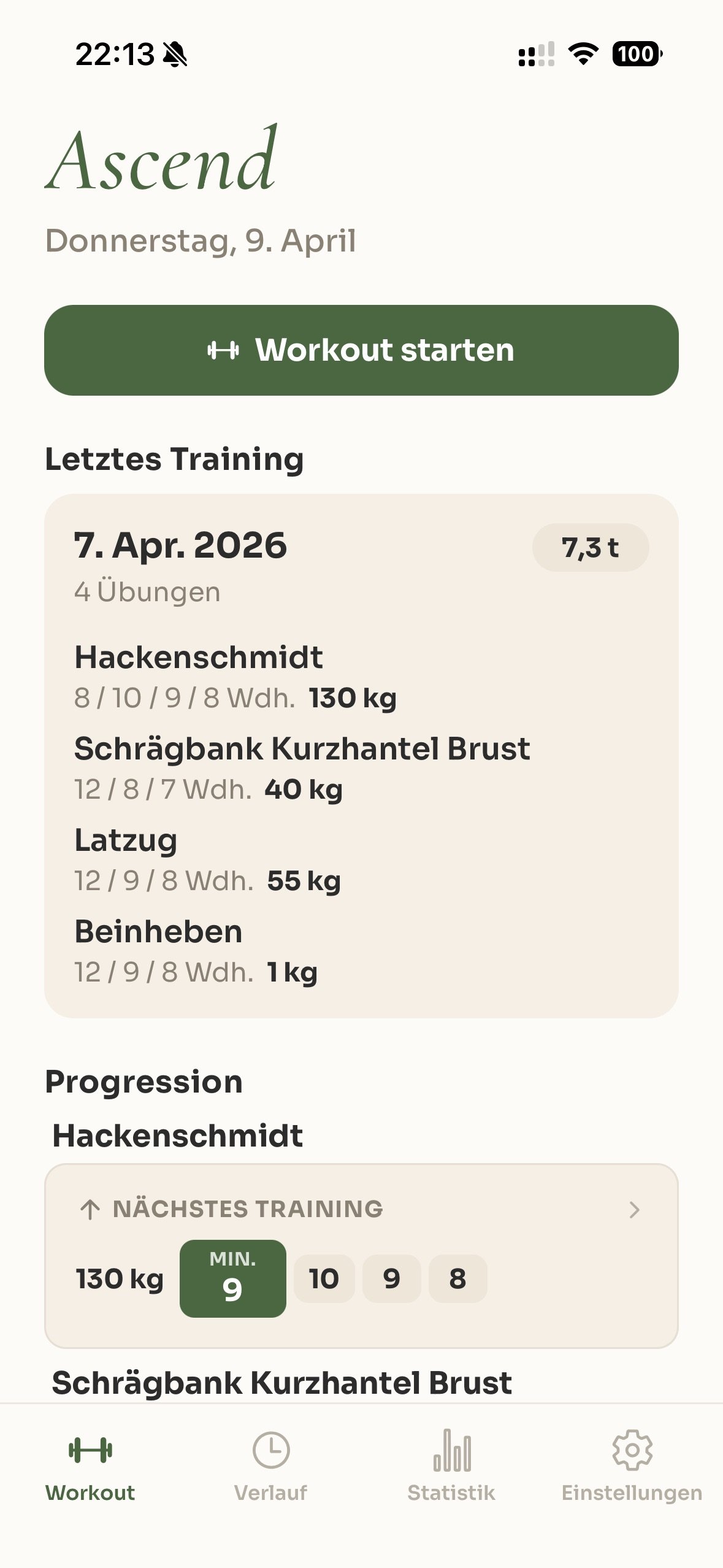 Ascend App – Übersicht
