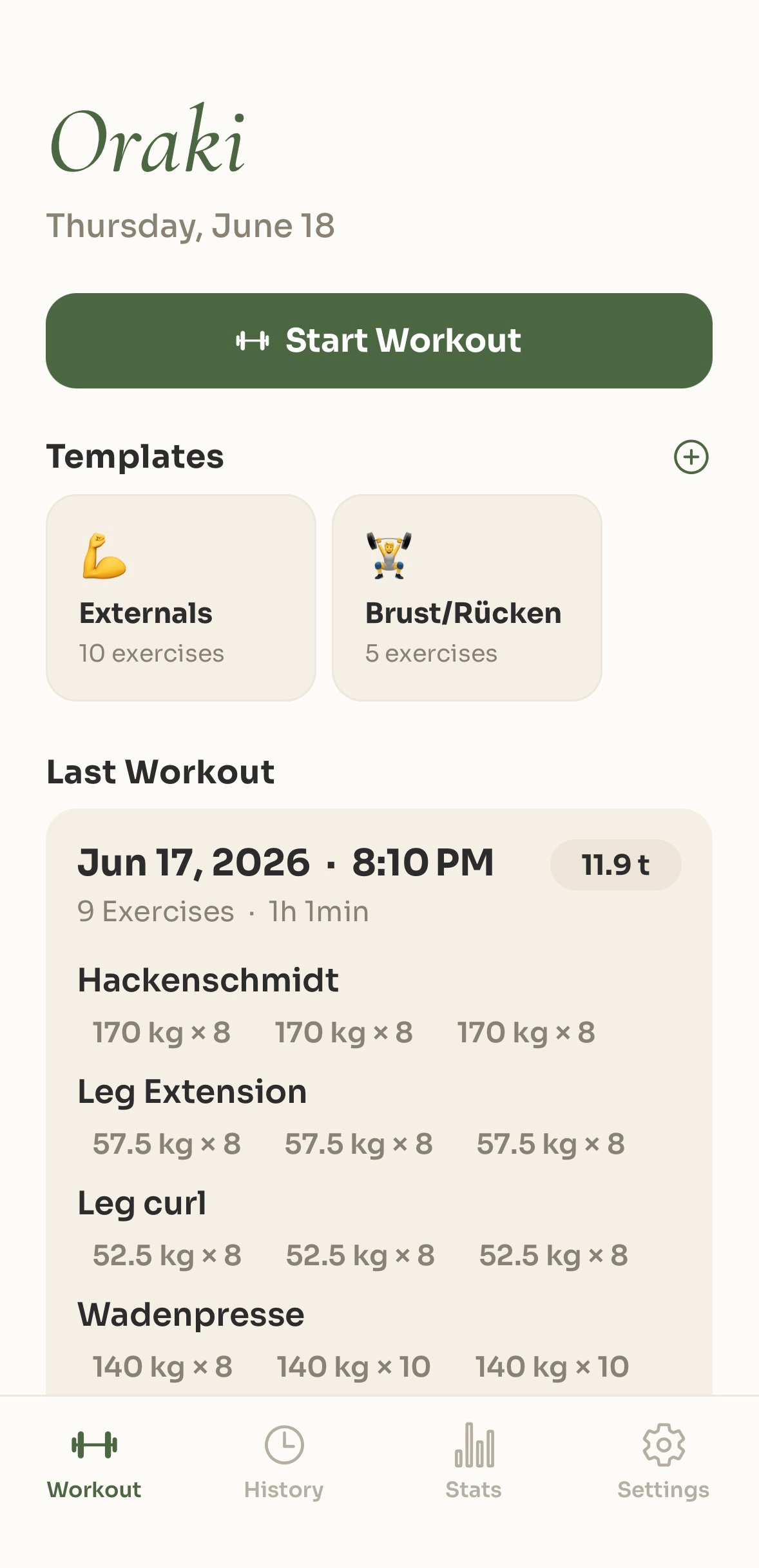 Oraki App – Übersicht